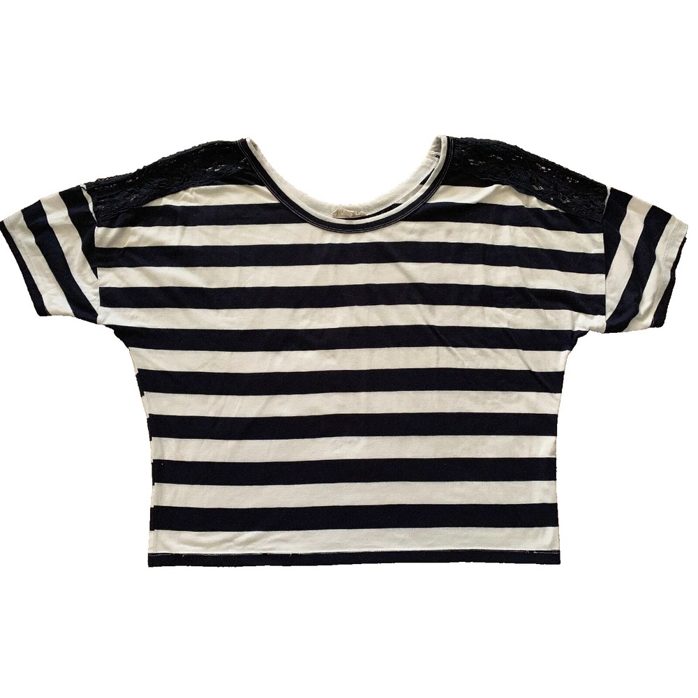 Rewind Top Size XL Stripes Dark Blue White